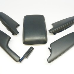 2010-2016 Audi A4 Armrest Arm Rest Trim Set White Stitching
