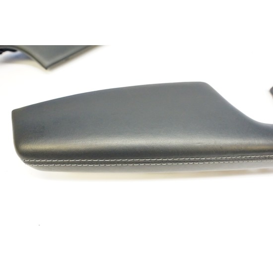 2010-2016 Audi A4 Armrest Arm Rest Trim Set White Stitching