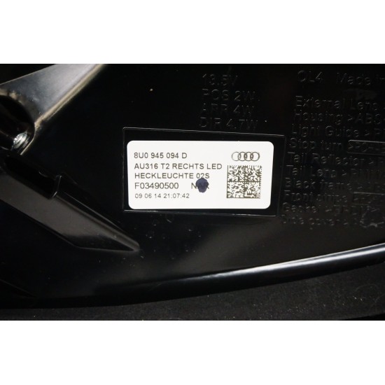 2015 AUDI Q3 RIGHT Trunk Lid Brake Light Tail Lamp 8U0945094D