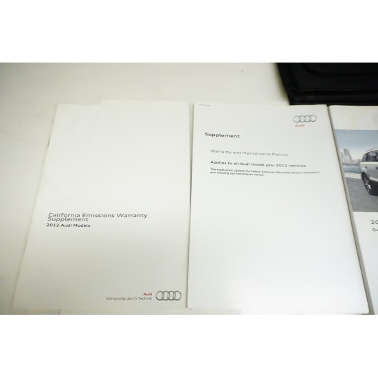 2012 AUDI Q7 Owners Manual Packet OEM