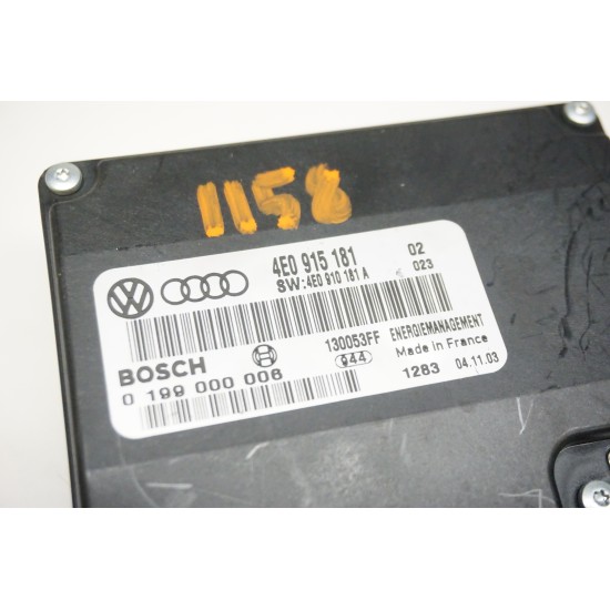 2004-2010 AUDI A8L BATTERY VOLTAGE CONTROL MODULE 4E0-910-181-C