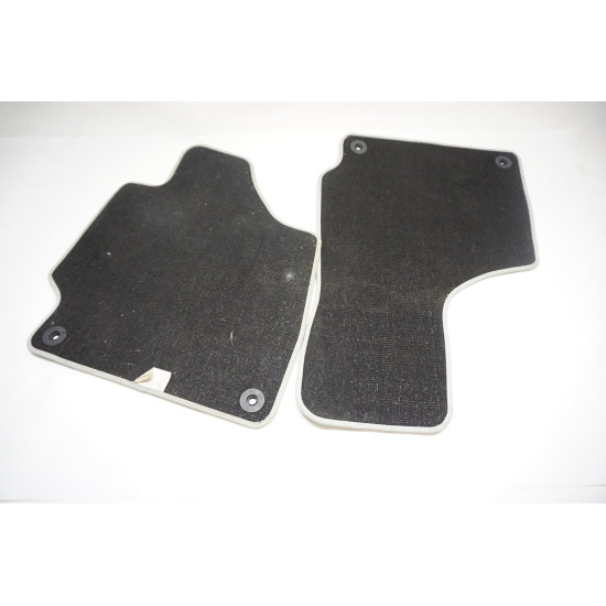 2010-2014 Audi TTS Carpet Front Floor Mat Set Silver Lined 8J1863691F