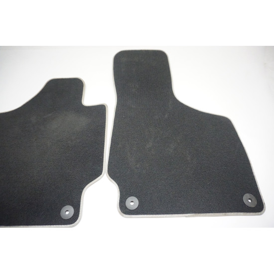 2010-2014 Audi TTS Carpet Front Floor Mat Set Silver Lined 8J1863691F