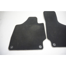 2010-2014 Audi TTS Carpet Front Floor Mat Set Silver Lined 8J1863691F