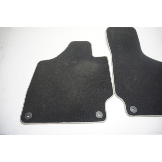 2010-2014 Audi TTS Carpet Front Floor Mat Set Silver Lined 8J1863691F
