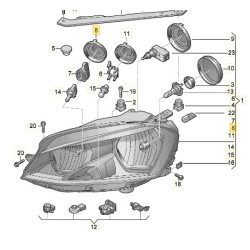 2017-2019 Volkswagen Alltrack Halogden Headlight DRL Bulb Cover 1K6941608