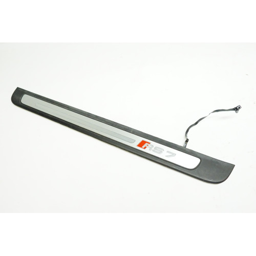 2014-2018 AUDI RS7 Left Front Illuminated Door Sill / Scuff Plate GENUINE