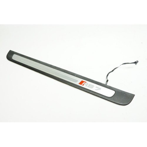 2014-2018 AUDI RS7 Left Front Illuminated Door Sill / Scuff Plate GENUINE
