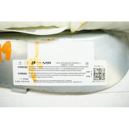 2009-2017 Volkswagen Tiguan LEFT Roof Curtain Air Bag Driver' Sides