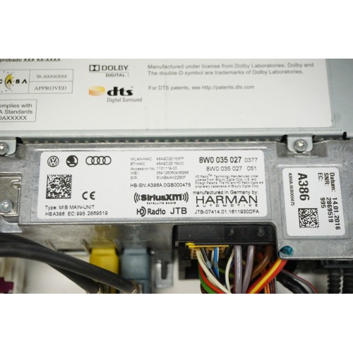 2017 AUDI A4 Multi Media Interface MMI Module 8W0035027