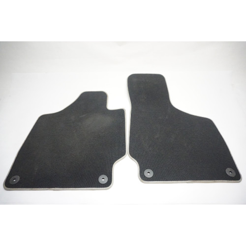 2010-2014 Audi TTS Carpet Front Floor Mat Set Silver Lined 8J1863691F