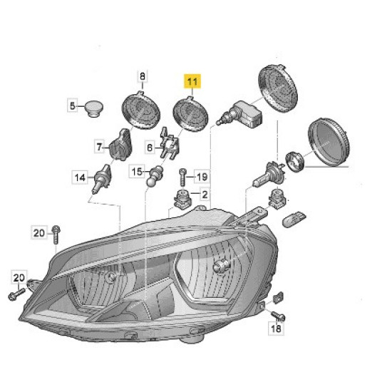 2015-2017 Volkswagen Golf Halogen Headlight Signal Bulb Cover 5K0941607A