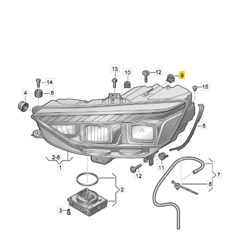 2021-2024 Audi A4 Headlight Adjustment Spacer  4G8806305