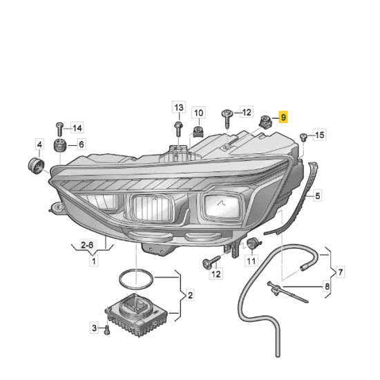 2021-2024 Audi A4 Headlight Adjustment Spacer  4G8806305